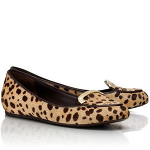 Tory Burch Jess Cheetah-Print Calf Hair Flats